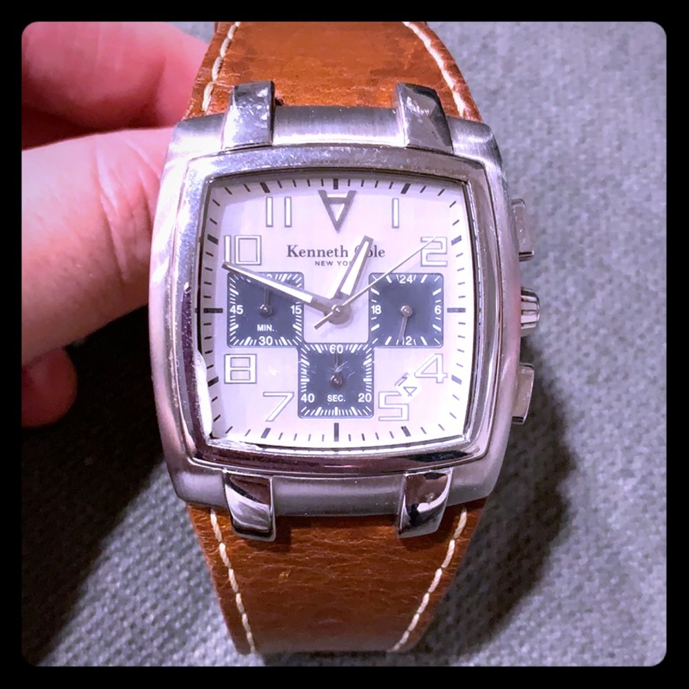 Men’s Kenneth Cole New York genuine leather watch